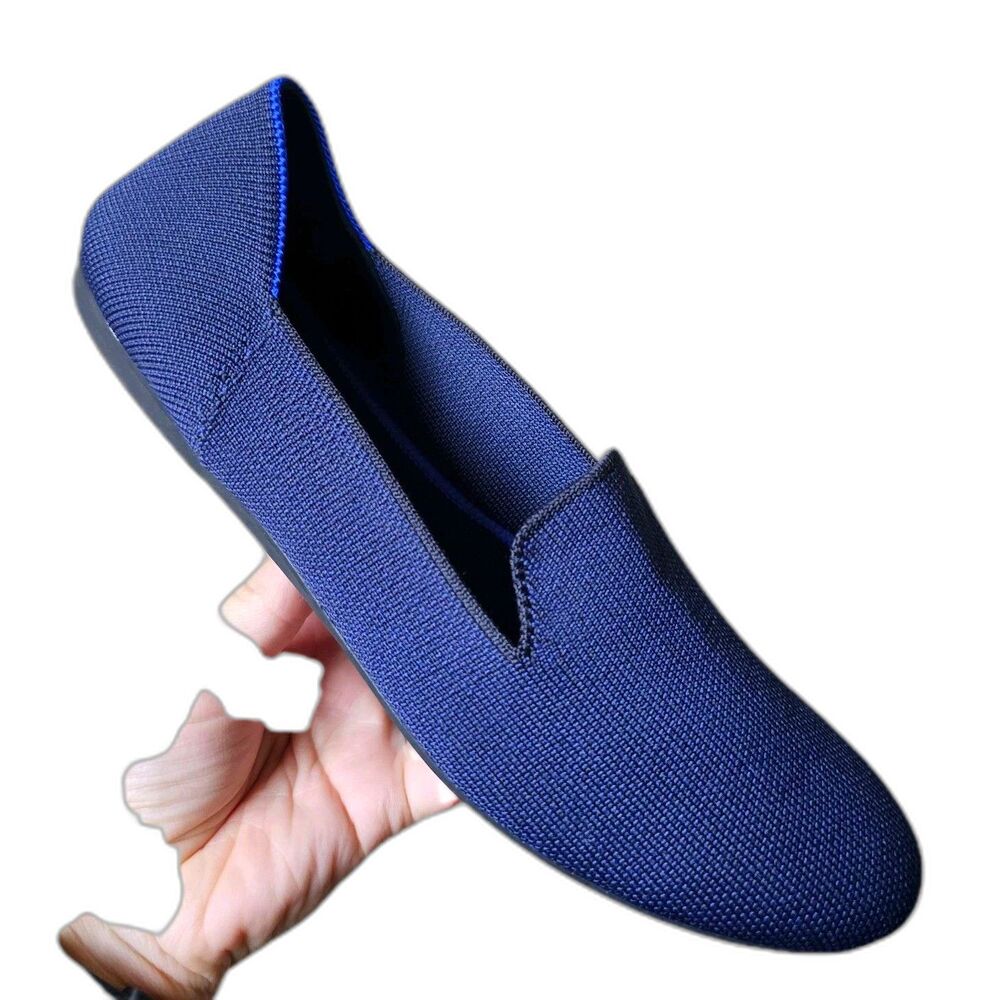 Rothy's The Loafer Classic Navy Knit Fabric Slip On Flats Women’s US 9